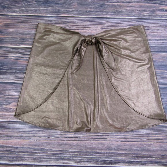 Good American NEW Size 0-4 XS-XL Gold Sarong Foil Leg Daze Beach Summer Swim - Picture 4 of 8